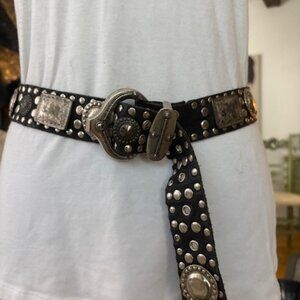 Vintage Black studded belt